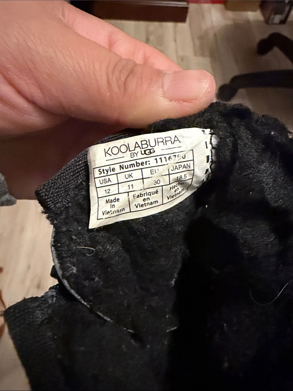 UGG Kids Black Short Suede Boots with Plush Lining